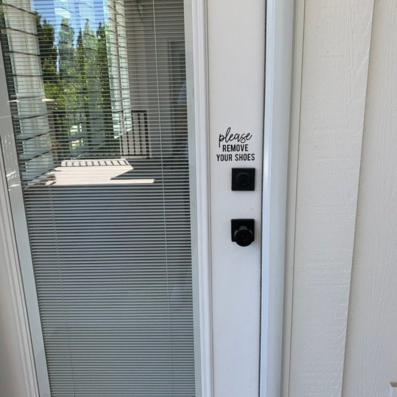 Please Remove Your Shoes Door Decal, Remove Your Shoes Door Sticker, Vinyl Door Decal, Please Remove Your Shoes Decal image 2