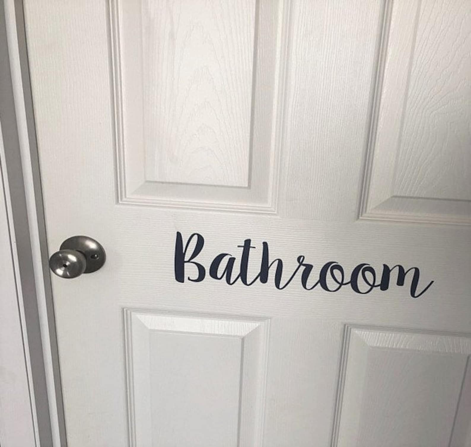 Bathroom Door Decal Bathroom Decal Bathroom Door Decals Etsy