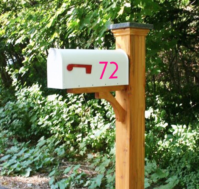 Retro Mailbox Address Numbers MidCentury Modern Mailbox Etsy