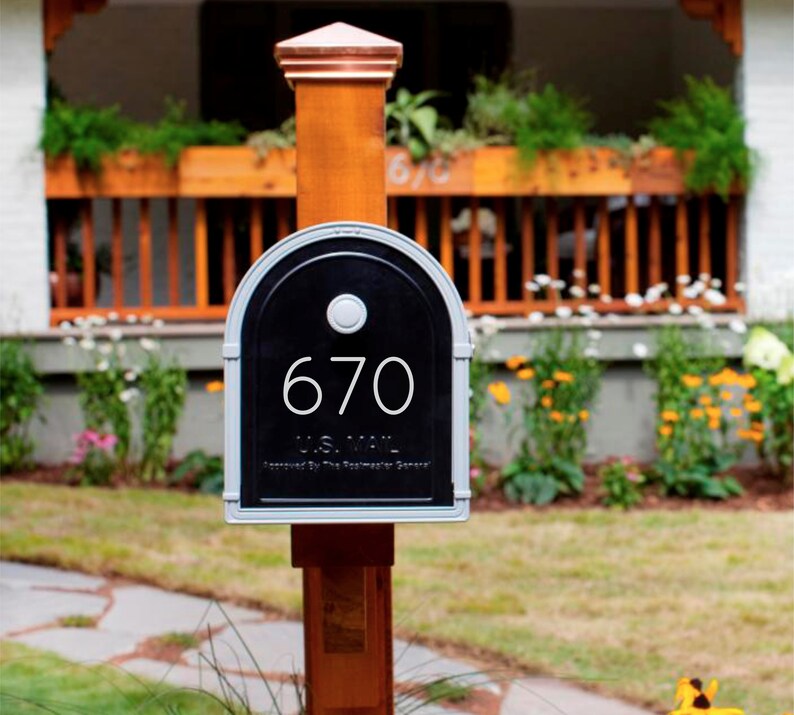 Large Mailbox Address Numbers Modern Mailbox Numbers Mailbox Etsy