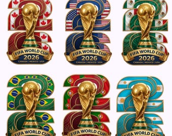 FIFA World Cup 2026 PNG Bundle, Soccer Trophy PNG, Football Sublimation Design, Cricut Shirt File, World Cup Trophy Graphic, Soccer Fan Art