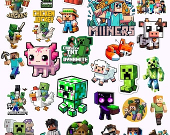 Gaming Birthday PNG Bundle, Pixel Game Party Sublimation Designs, Gamer Clipart PNG SVG Bundle Pack, Transparent Files Digital Download