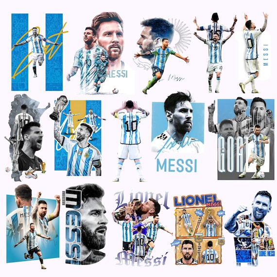Messi PNG Clipart Bundle, Argentina Soccer World Cup Clip Art, Lionel Messi Sublimation File, 2026 Argentina t-shirt png, Digital Download
