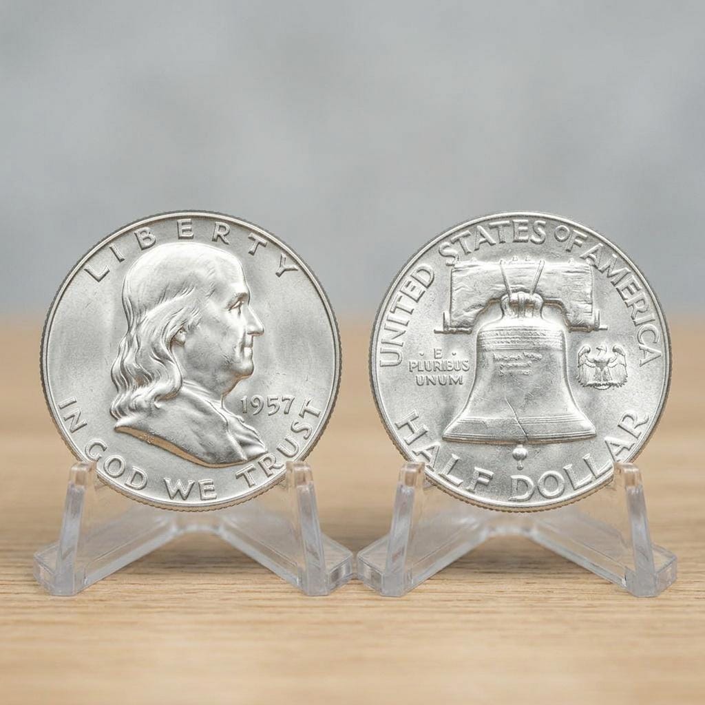 1957 Franklin Half Dollar - Etsy
