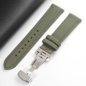 Cinturino per orologio Omega Seiko in tela a sgancio rapido, larghezza 18-24 mm, in nylon, con fibbia a farfalla!