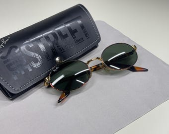 Vintage Ray-Ban W2188/RB3007 Sidestreet Crosswalk Sunglasses - Rare 1999-2001 Transitional Model BL/Luxottica - Gold  Tortoise - Near Mint