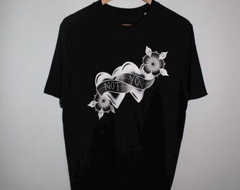 Nicht Sie schwarzes gotisches Tattoo-T-Shirt