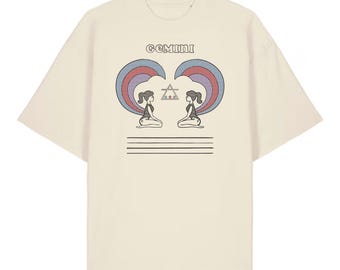 Zwilling Sternzeichen T-Shirt | Unendliche Geschichte Tore | Unisex Umweltfreundliche Bio-Baumwolle