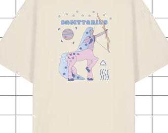 Schütze Centaurette Sternzeichen T-Shirt - Bio-Baumwolle Horoskop-Design
