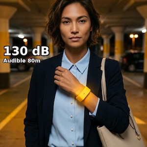 Women Safety Alarm Wristband | Personal Alarm Keychain | Self Defense Bracelet