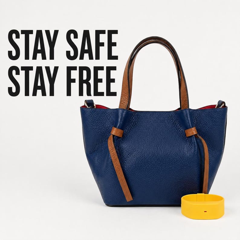 Italian Leather Mini Tote + FREE Safety Alarm | Made in Tuscany image 1