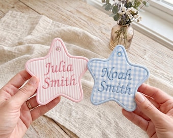 Embroidered Personalized Bag Name Tag, Custom Lunch Bag Tag, Name Tag Party Favor Backpack Accessory, Backpack Name Tag Bag for Kids