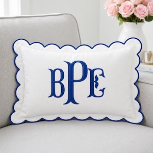 Personalized Embroidered Monogram Pillow Cover, Custom Name Nursery Decor Cushion, Baby Room Decor, Dorm Room Pillow, Toddler Pillow