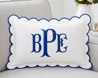 Personalized Embroidered Monogram Pillow Cover, Custom Name Nursery Decor Cushion, Baby Room Decor, Dorm Room Pillow, Toddler Pillow
