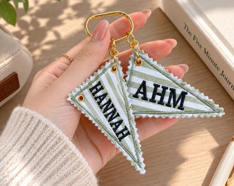 Embroidered Personalized Bag Name Tag, Custom Name Tag Bag For Toddler, Name Tag Party Favor Backpack Accessory, Kids Name Tag Bag