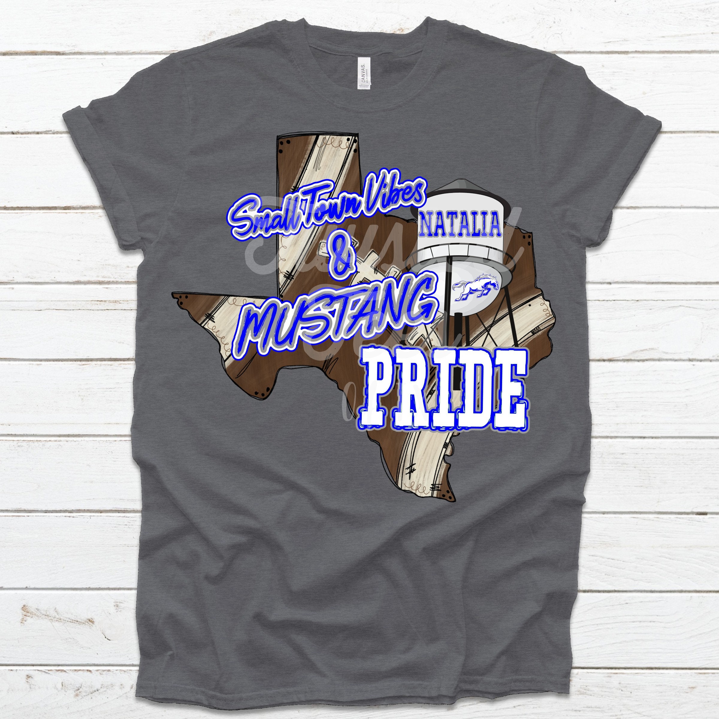 Overton Mustangs Blingy Football Tee Overton Mustangs Blingy Football Tee