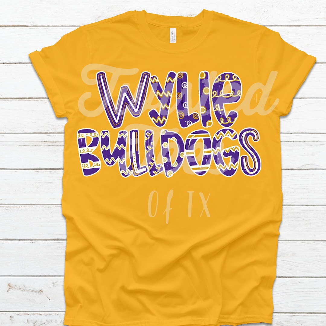 Wylie Bulldogs Doodle Tee Etsy