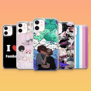 Femboy Handyhülle mit schwul-lesbischem Pride-Motiv für iPhone 17 Pro, 16e, 15, Samsung S26, S25, S24 Ultra, S23 FE, S22, A16, Pixel 10 Pro XL, 9A