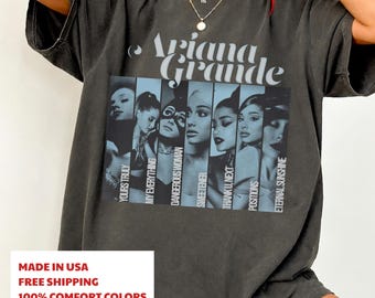 Ariana Grande Eternal Sunshine Tour Retro Comfort Colors Shirt, Ariana Grande Retro T-Shirt, Oversized Pop Music Fan Shirt