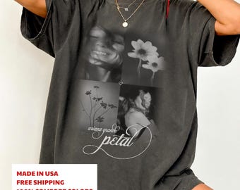 Camiseta retro de Ariana Grande con estampado de pétalos, camiseta vintage de Ariana Grande de Comfort Colors, idea de regalo para fans de Ariana Grande