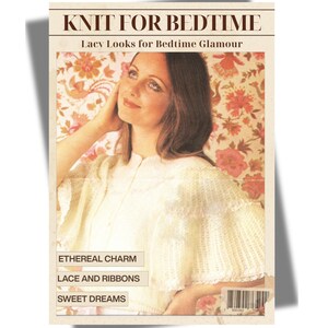Vintage Knitted Bed Jacket Pattern + 1960s Knitting Fashion