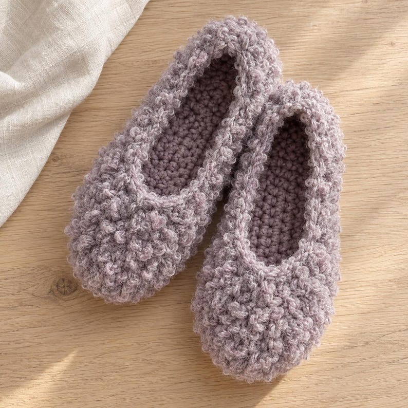 Calculator Design Pattern Crochet Slippers Pattern Boucle House Shoes PDF With EU/US Size ...