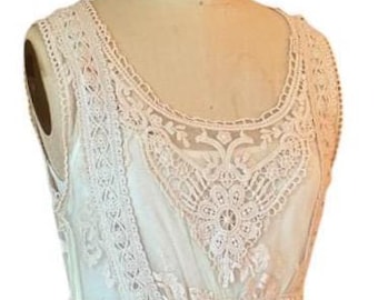 Vintage Sundance Lace Dress with Slip Size 8