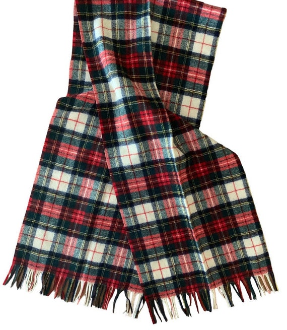 Vintage Pendleton Wool Tartan Scarf | Red Black P… - image 3