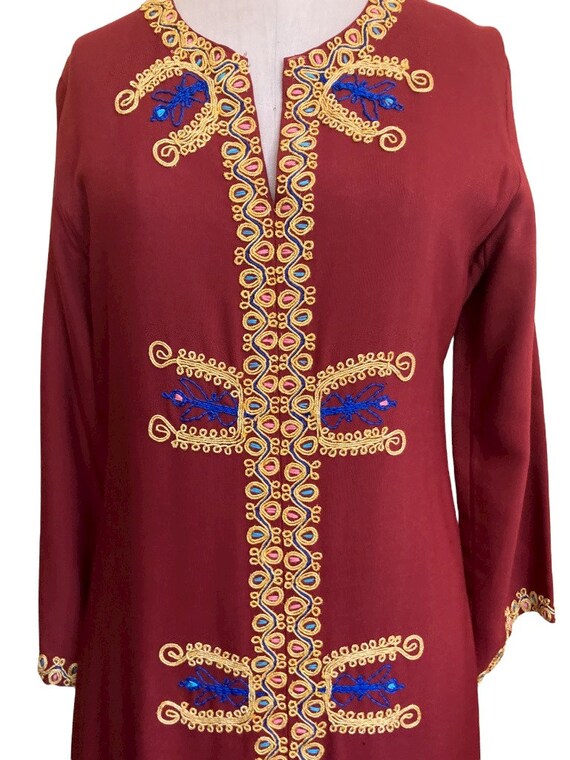 Kaftan Vintage Hand Embroidered Kaftan Maxi Long Slee… Gem