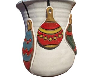Mudworks Christmas Ornaments Mug: Hand-Painted Pottery, Made in USA