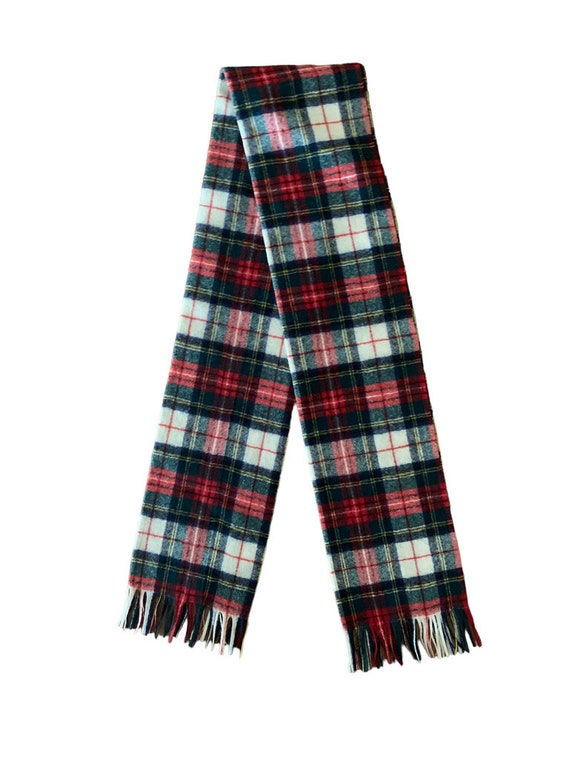 Vintage Pendleton Wool Tartan Scarf | Red Black P… - image 10