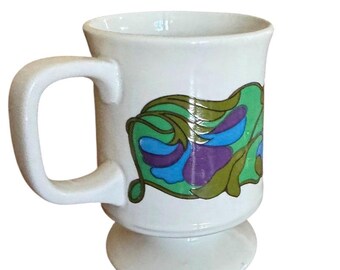 Vintage Pedestal Cup / Retro 1960's Mug