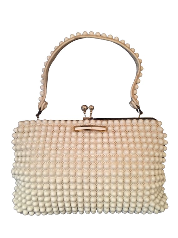 White Beaded Handbag Ladies Fashion Accessories V… - image 4