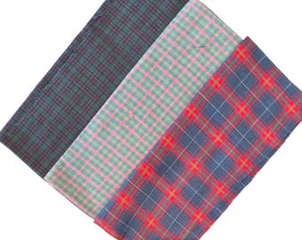 Plaid Fabric Bundle, Quilting & Craft Material