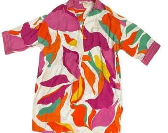 Ladies' Fashion Vintage Mod Beach Cover-Up Dress in Bright Colors (M) by Rene Derhy.