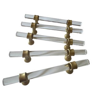 Mod Lucite Drawer Pulls 5 pcs