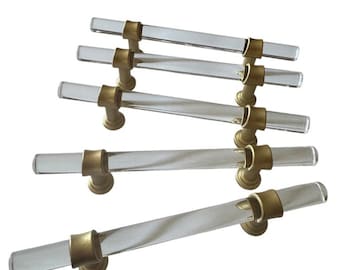 Mod Lucite Drawer Pulls 5 pcs