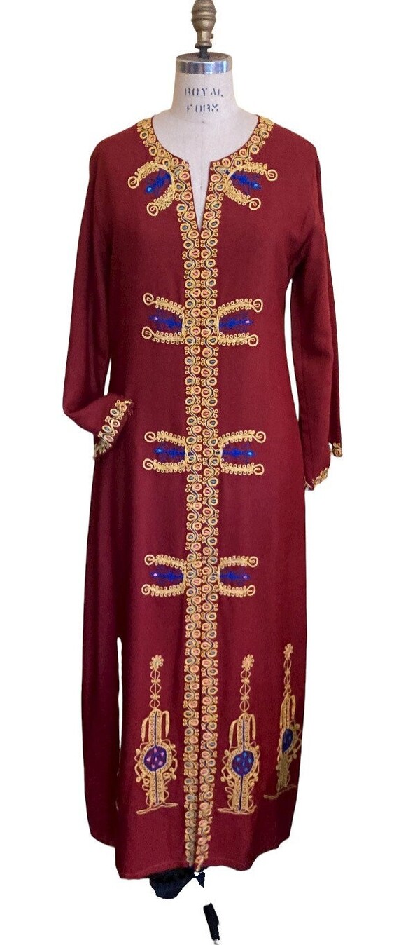 Kaftan Vintage Hand Embroidered Kaftan Maxi Long Slee… Gem