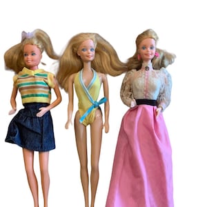 1966 Vintage Barbie Dolls: Lot of 3 Collectible Barbies