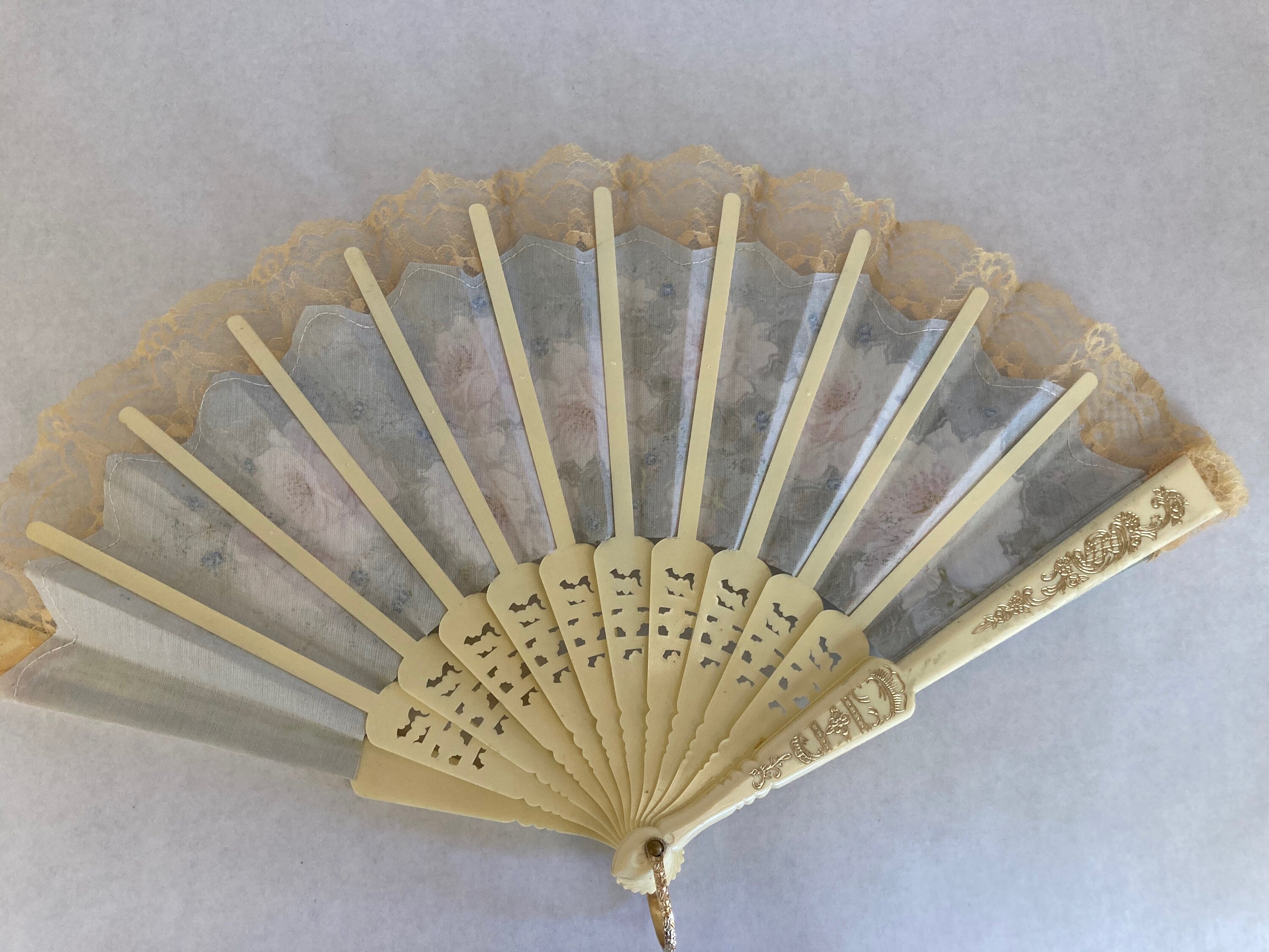 Ladies Floral Romantic Hand Held Pretty Fan Hand Fan Etsy