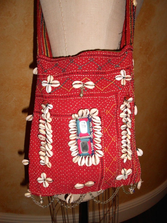 Hand Made Banjara Indian Embroidery Tote Shoulder