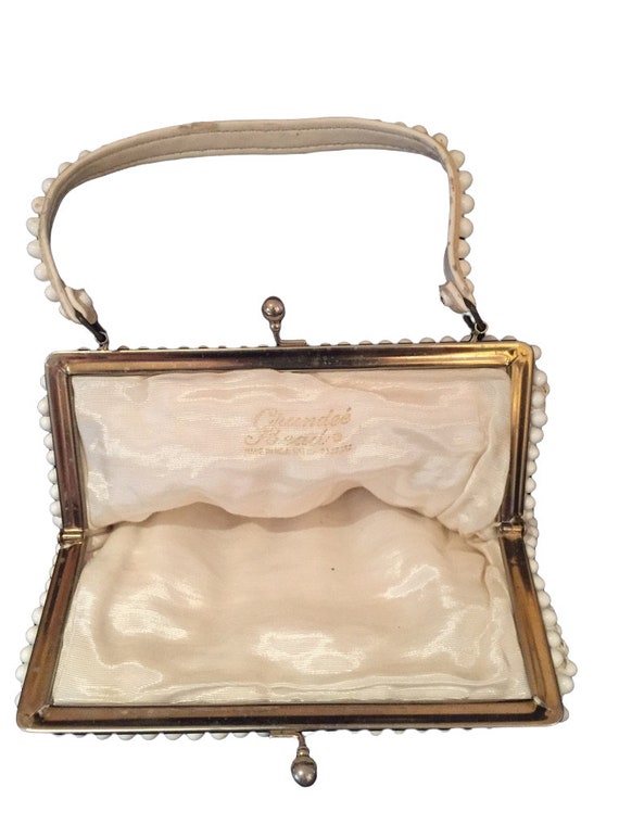 White Beaded Handbag Ladies Fashion Accessories V… - image 3