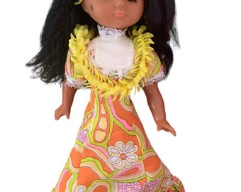 Vintage 1960s Hula Girl Doll: 15-inch Tiki Decor