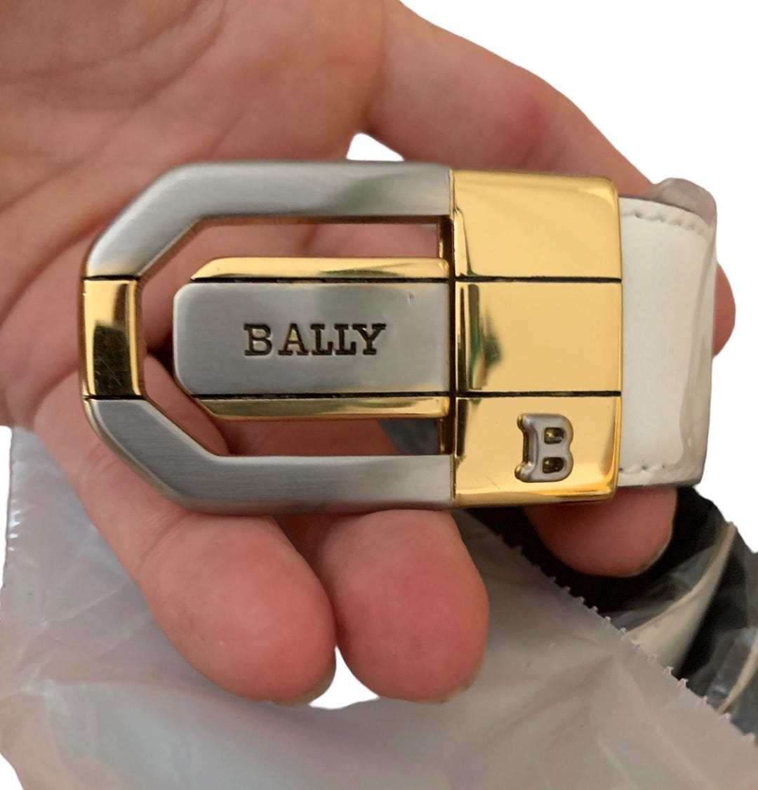 90s BALLY バリー ベルト 本革 レザー ゴールド ホワイト X 総柄 il_1080xN.6105817486_nog8.jpg