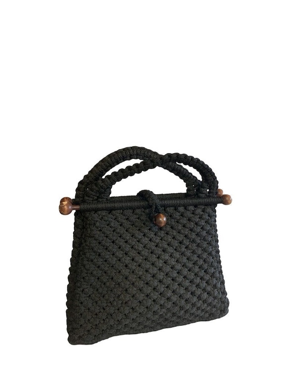 Macrame Bag, Crochet Handbag, Ladies Purse Vintage