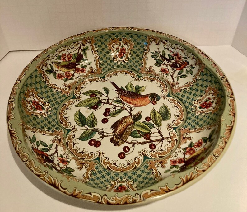 Vintage Tin Plate Decorated Daher Ware Made In Holland