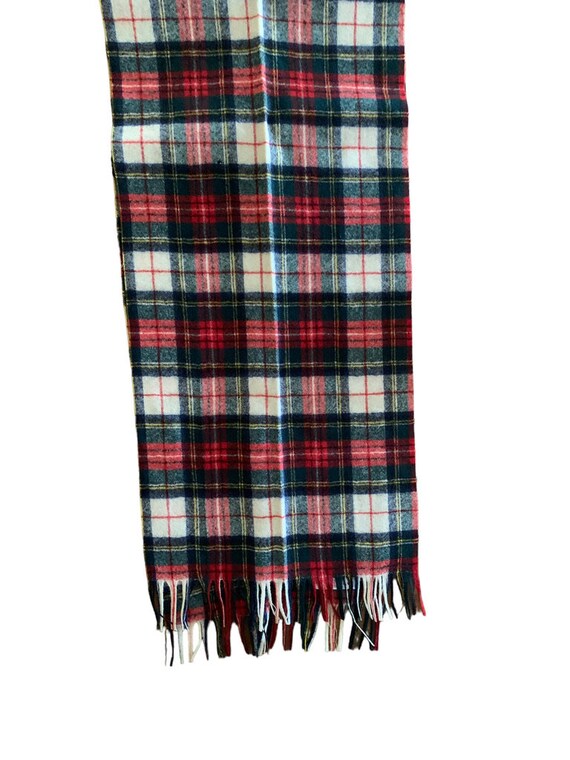 Vintage Pendleton Wool Tartan Scarf | Red Black P… - image 5