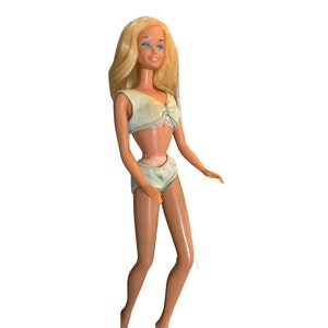 Vintage 1966 Sun Lovin&#39; Malibu Barbie Doll, Sunkist Barbie, Vintage Barbie Doll,  Mattel, Blond Beach Bum with Tan Swimsuit Lines Bikini