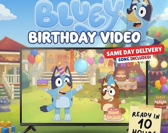 Bluey personalized birthday video