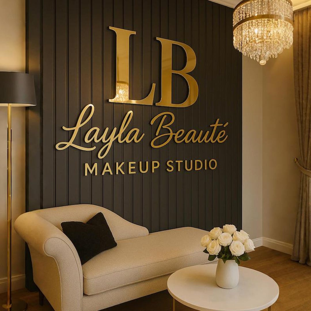 Custom 3D Business Logo Sign, Laser Cut Metal Office Wall Decor ...